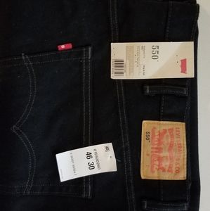 BNWT Men's Levi's Relaxed Fit 550 - Black Jeans